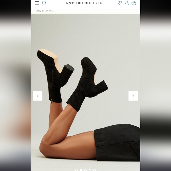 Anthropologie Silent D Woman's Yellesy Booties Black Leather Size 40 Us9.5 - Picture 1 of 11
